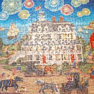 Master Pieces Fireworks Finale Jigsaw Puzzle 550 Pieces Complete